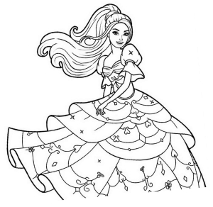 Dibujo de princesa para imprimir y colorear