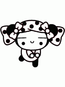 Dibujo de Pucca gratis para imprimir y colorear