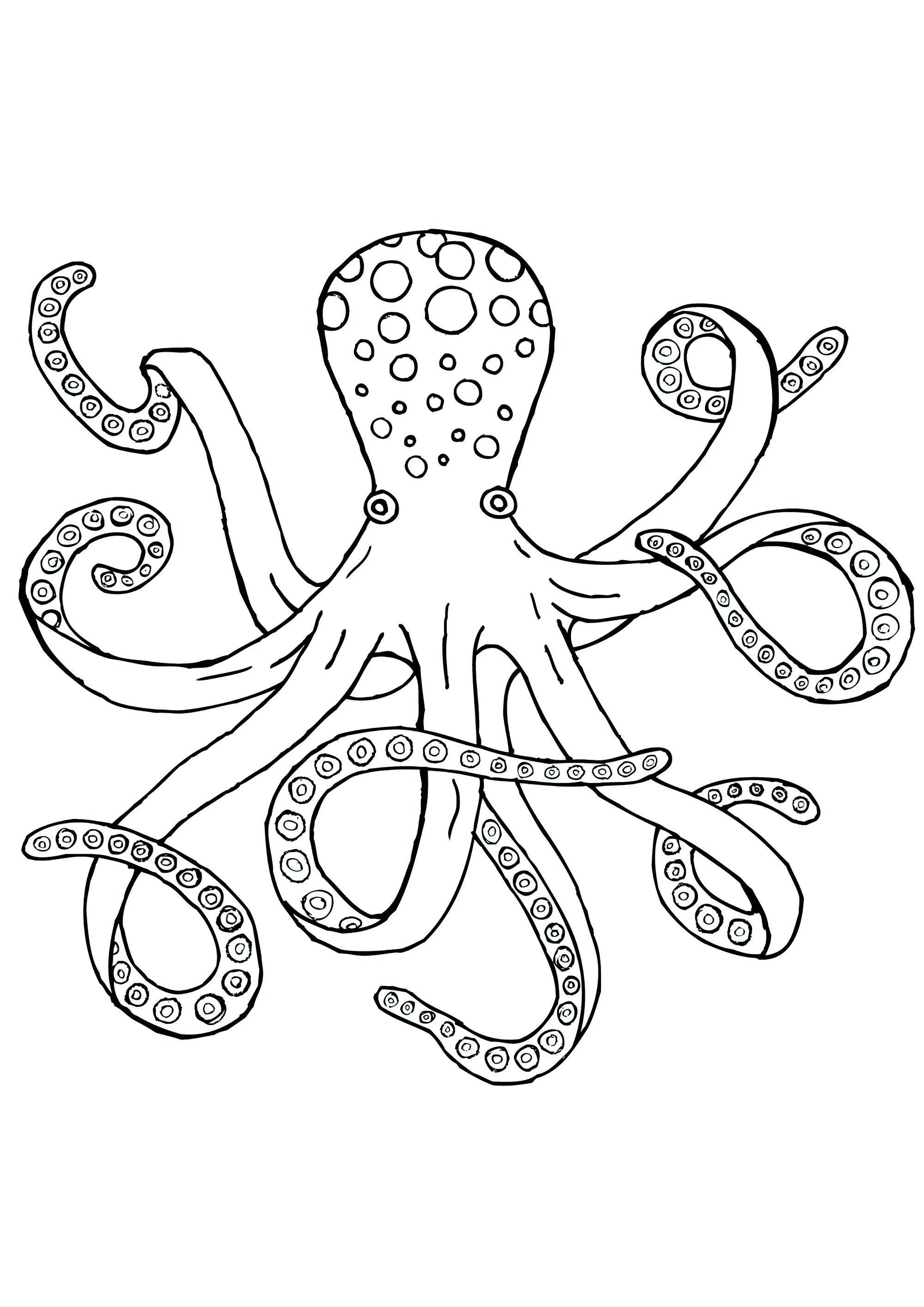 Dibujos para colorear de pulpos para imprimir