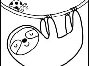 Páginas de Perezoso para imprimir para niños