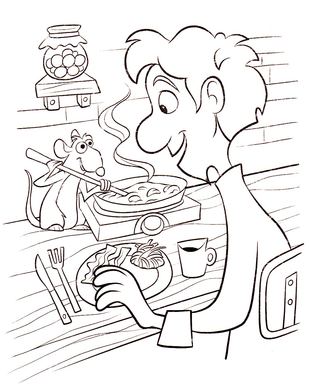 Páginas imprimibles para colorear de Ratatouille para niños Páginas imprimibles para colorear de Ratatouille para niños