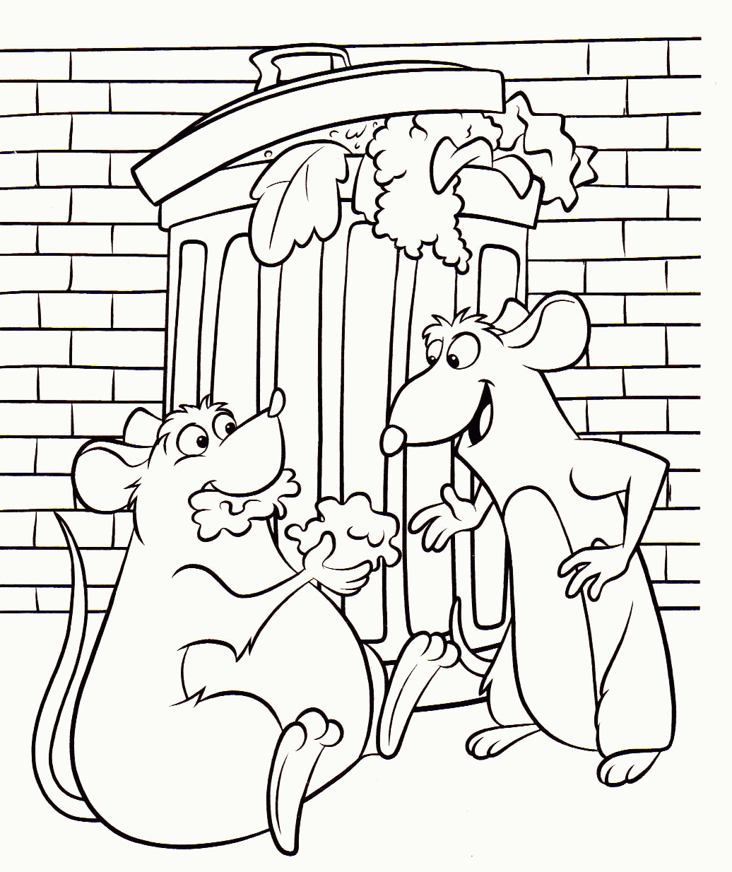 Libro para colorear imprimible de Rémy y su hermano Emile Libro para colorear imprimible de Rémy y su hermano Emile