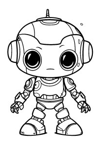 Robot intrépido (Página para imprimir)