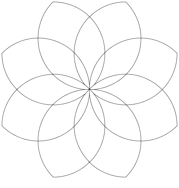 Colorear la roseta para niños (Página para imprimir para niños)