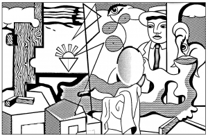 Dibujos para niños para colorear de Roy Lichtenstein