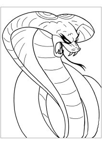 Página de para imprimir para niños : Serpiente aterradora