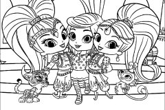 Páginas de Shimmer And Shine para imprimir para niños