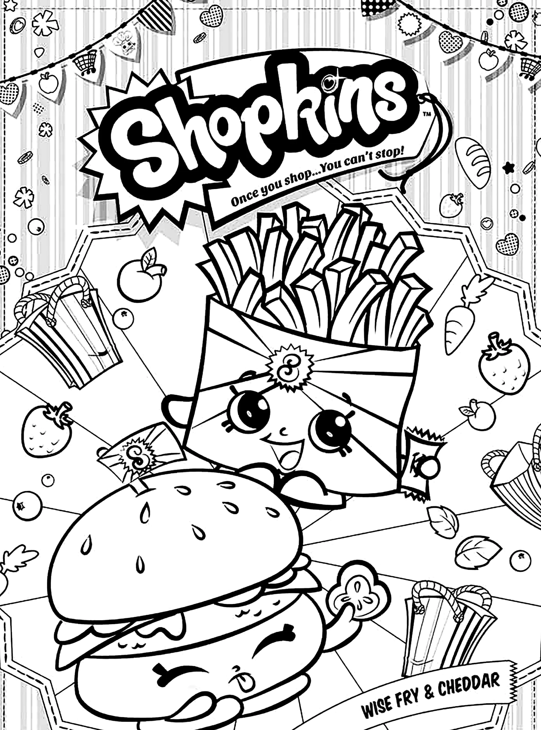 Shopkins : Sabio Fry (Página para imprimir para niños)