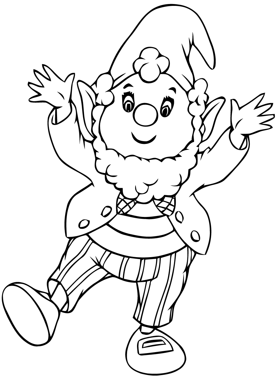 Página de Noddy para imprimir : Colorear el Si si para niños Página de Noddy para imprimir para niños : Colorear el Si si para niños