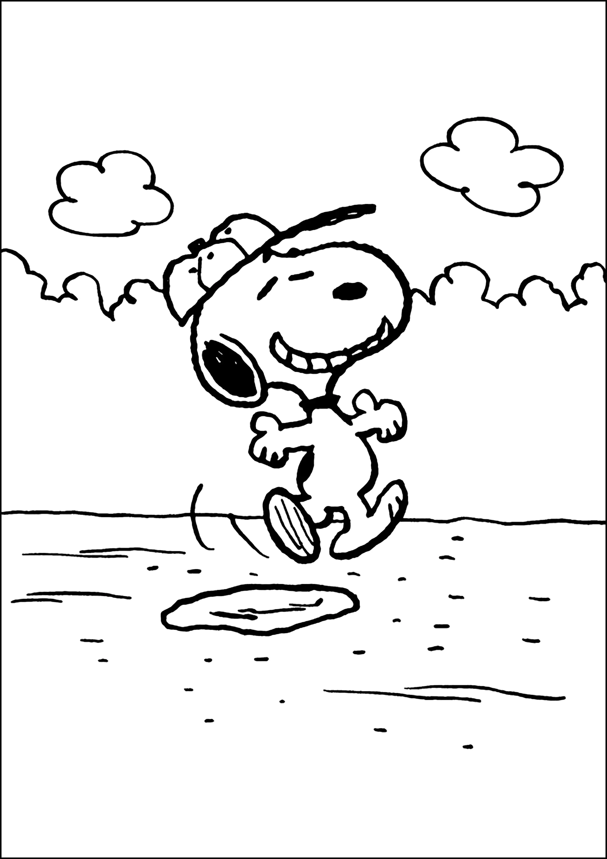 Dibujos para colorear para ninos snoopy - 44257