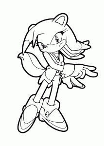Página de para imprimir para niños : Novia de Sonic: Amy