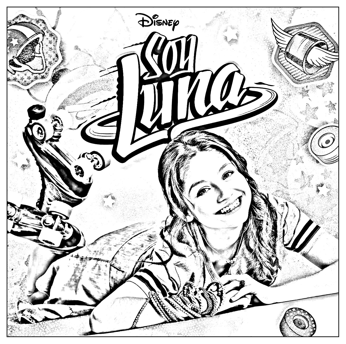 Imagen de Soy Luna para colorear, fácil para los niños