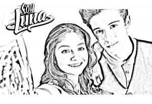 Dibujo gratuito de Soy Luna para descargar y colorear