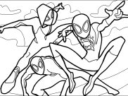 Páginas de Spider-Man: A través del Spider-Verse para imprimir para niños