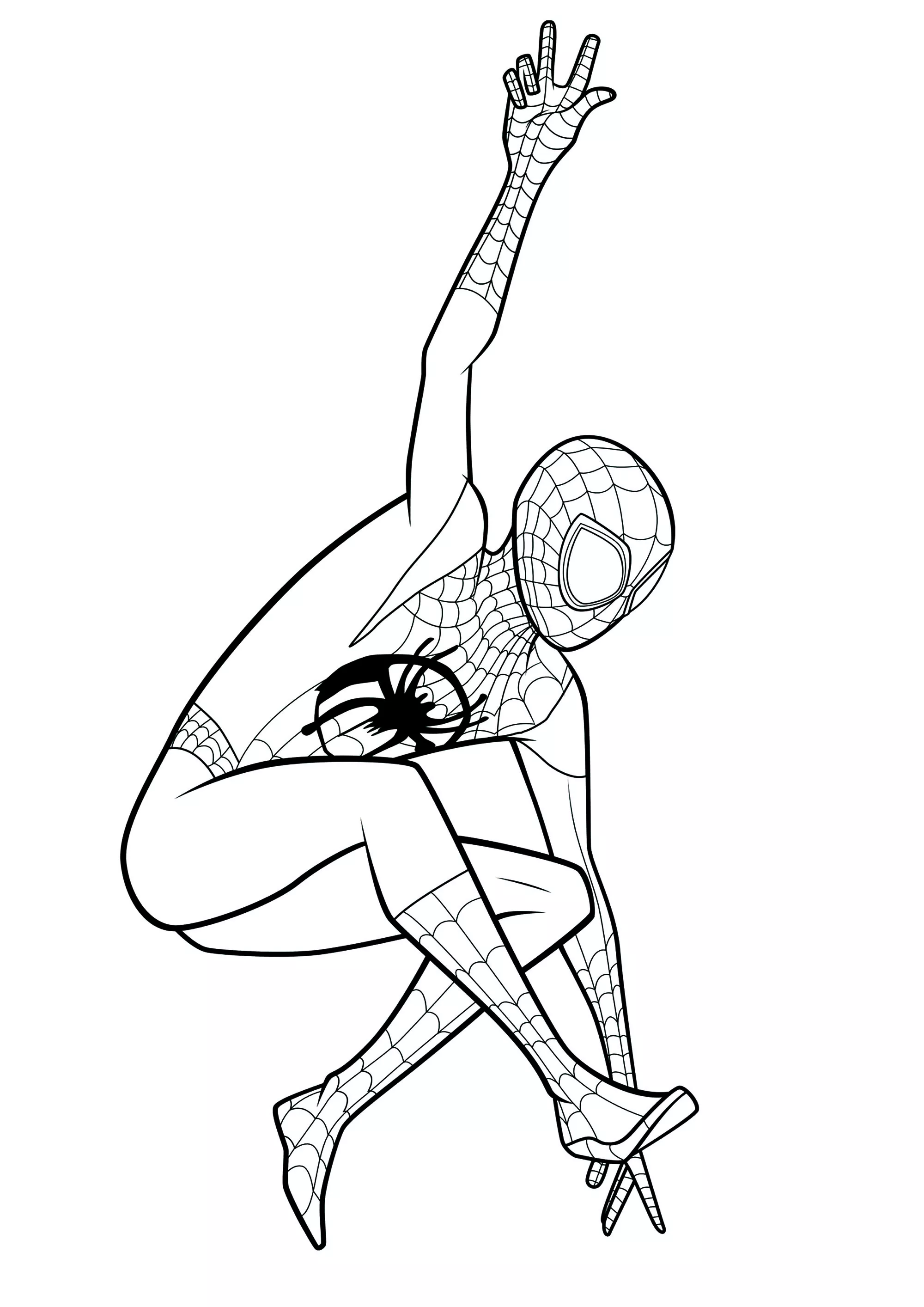 Miles Morales: Fácil de colorear (Spider-Man: Into the Spider-Verse)