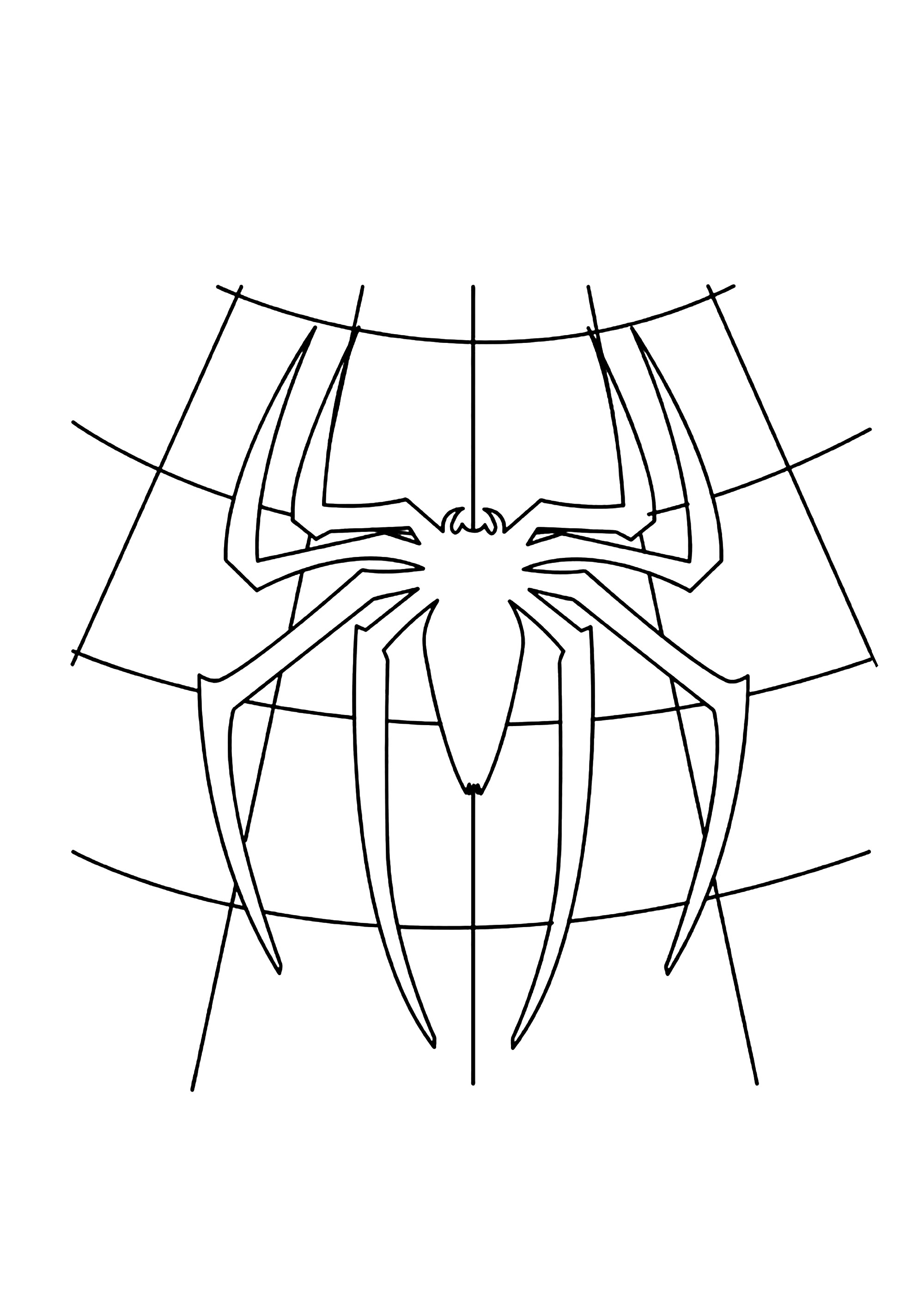 Página de Spiderman para imprimir : Logotipo de Spider-Man Página de Spiderman para imprimir para niños : Logotipo de Spider-Man