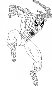 Páginas para colorear de Spiderman para niños