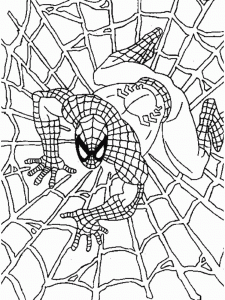 Páginas para colorear de Spiderman para niños