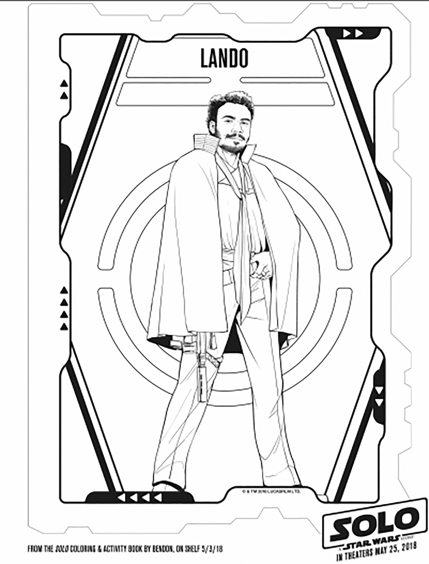 Star Wars : Lando Calrissian (Página para imprimir para niños)