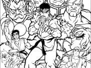 Páginas de Street Fighter para imprimir para niños