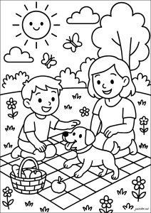 Picnic Familiar en el Jardín