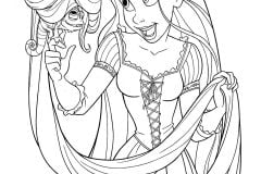 Páginas de Tangled Rapunzel para imprimir para niños