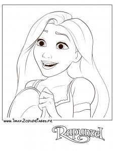 Dibujos para colorear para niños gratis de Tangled Rapunzel