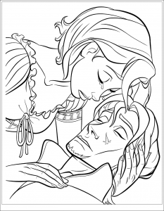 Dibujos para colorear de Tangled Rapunzel para descargar