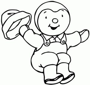 Feliz T'choupi (Página de Robots Coloring pages for kids  para imprimir)
