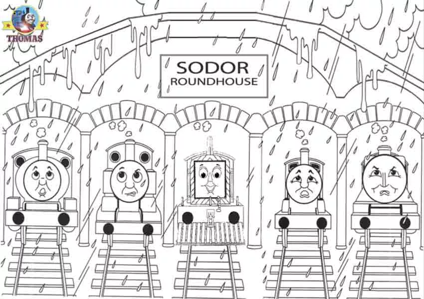 Image de Thomas y sus amigos à imprimer et colorier (Página para imprimir para niños)