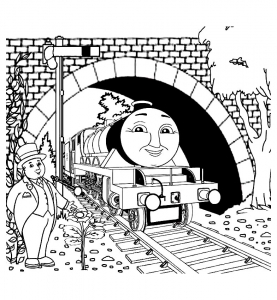 Dibujo de Thomas y sus amigos gratis para imprimir y colorear