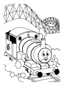 Imagen de Thomas y sus amigos para descargar y colorear