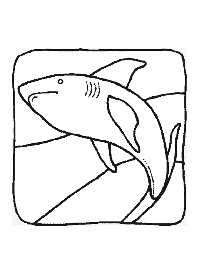 Simple coloriage Tiburones