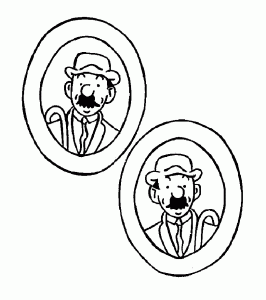 Página de Tintin para imprimir para niños : Pinturas de Dupond y Dupont