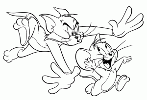 Dibujos para colorear de Tom y Jerry para imprimir