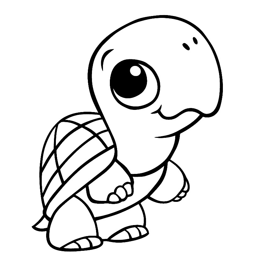 Dibujo de tortuga para imprimir y colorear - Tortuga - Just Color Niños : Dibujos  para colorear para niños
