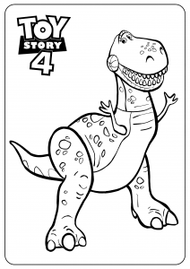 Dino: Toy Story 4 páginas para colorear para niños