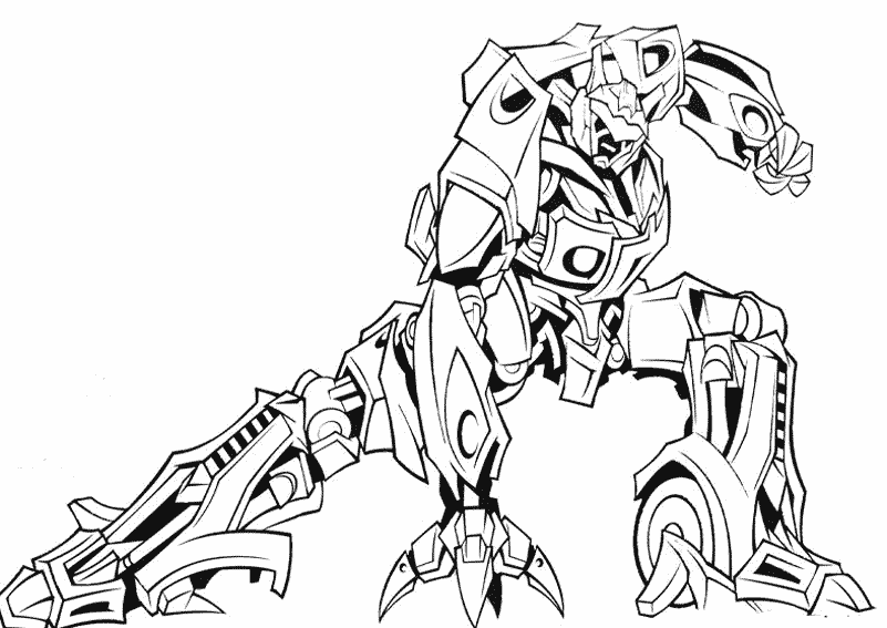 Páginas para colorear del robot Super Transformers