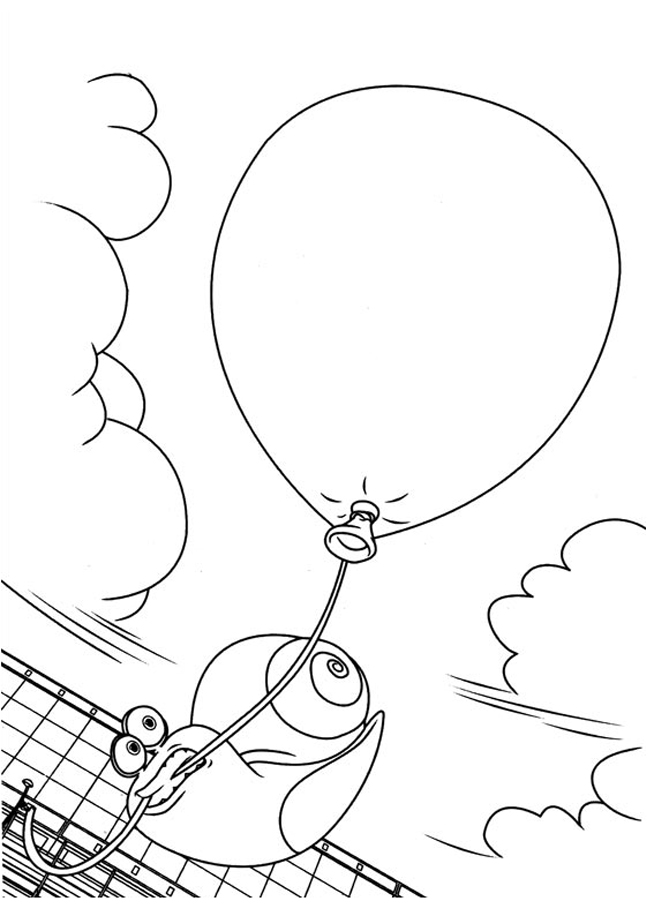 ¡Sale volando gracias a un globo lleno de helio! ¿Otra referencia a Pixar?
