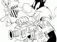 Páginas de Tweety & Sylvester para imprimir para niños