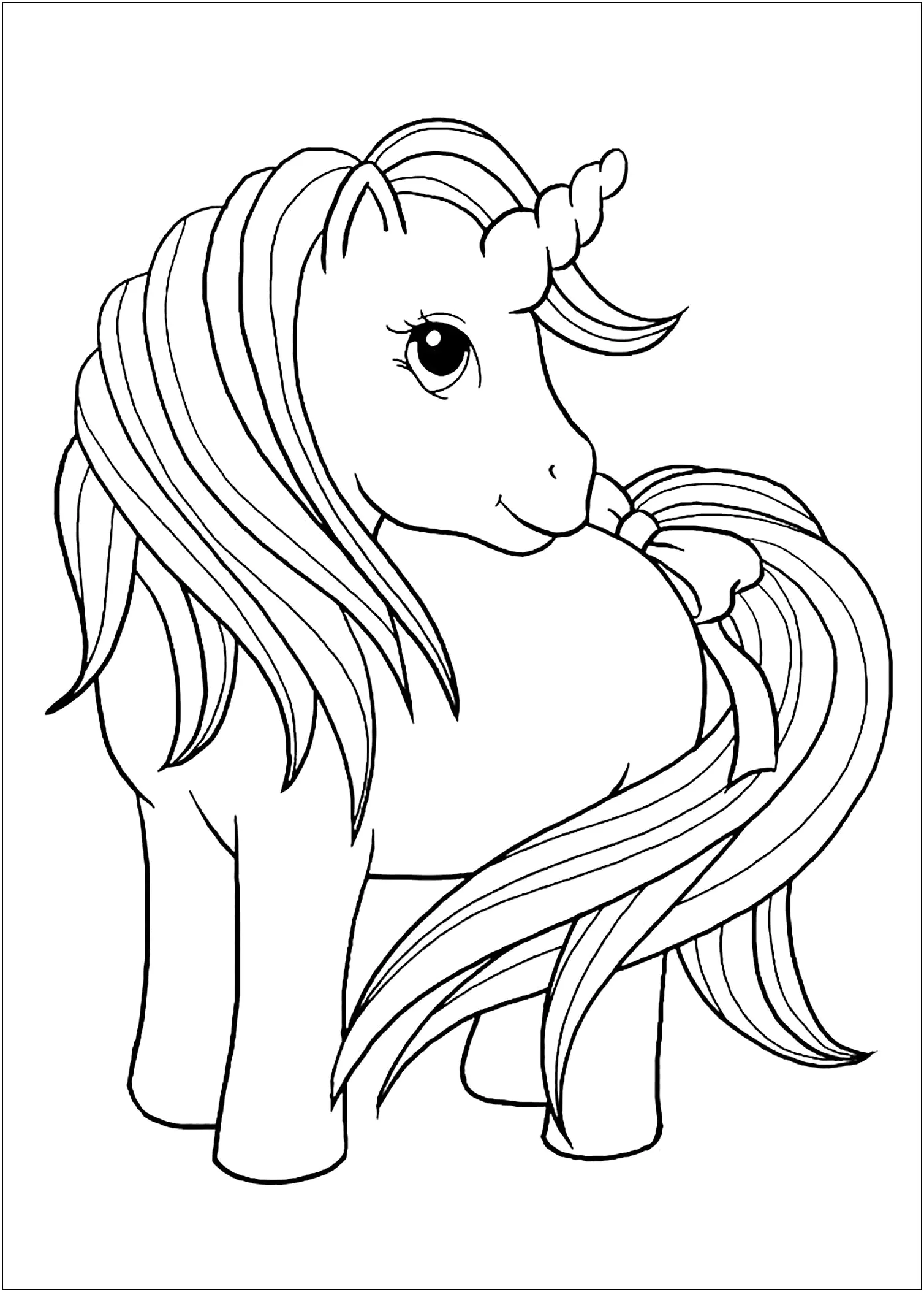 Páginas para colorear de unicornios para descargar