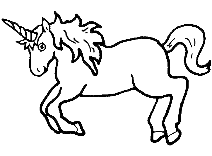 Bonito unicornio para imprimir y colorear