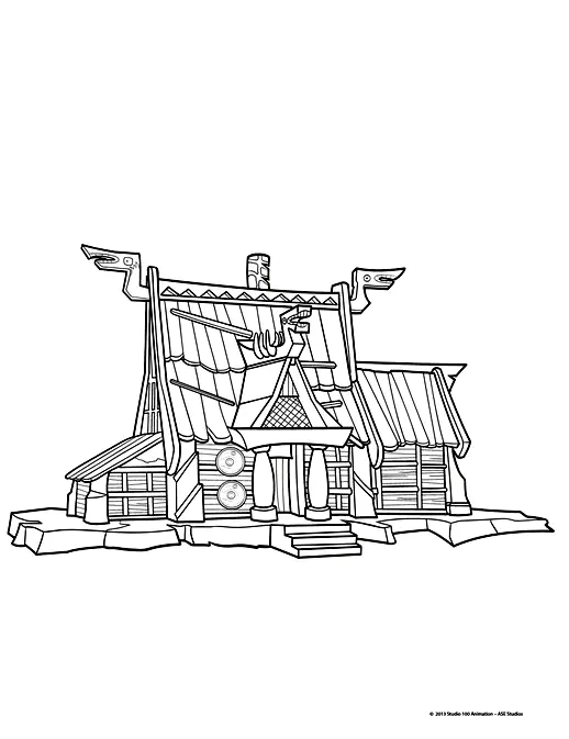 Imagen de Vic el vikingo para descargar y colorear
