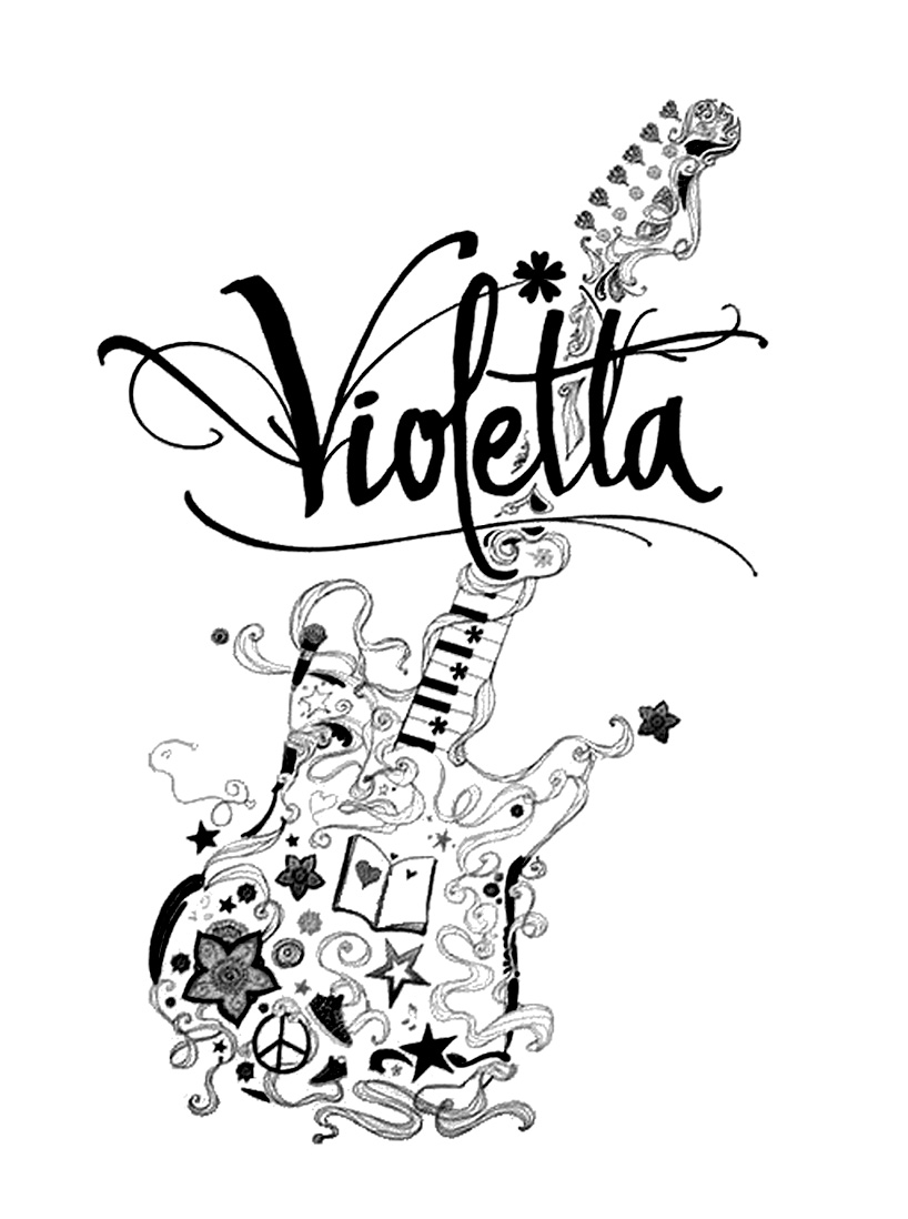 Dibujos para colorear para niños de Violetta para imprimir
