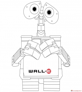 Dibujo de Wall E para imprimir y colorear