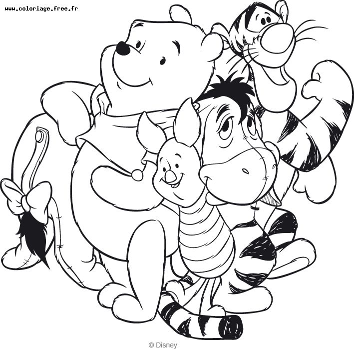 Winnie the Pooh con Tigger, Bouriqet y Piglet