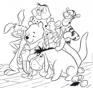 Imagen de Winnie the Pooh para descargar y colorear