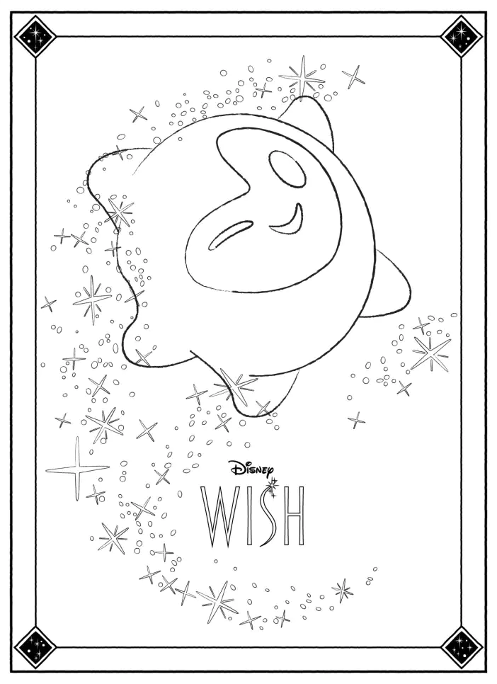 Deseo : Estrella (Página de Wish para imprimir para niños)