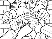 Páginas de Wonder Woman para imprimir para niños