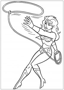 Wonder Woman y un lazo